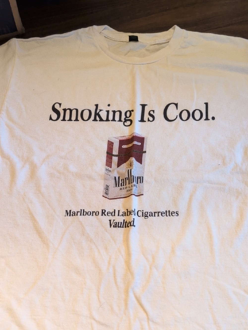 Marlboro White Tee with Red Pack Graphic